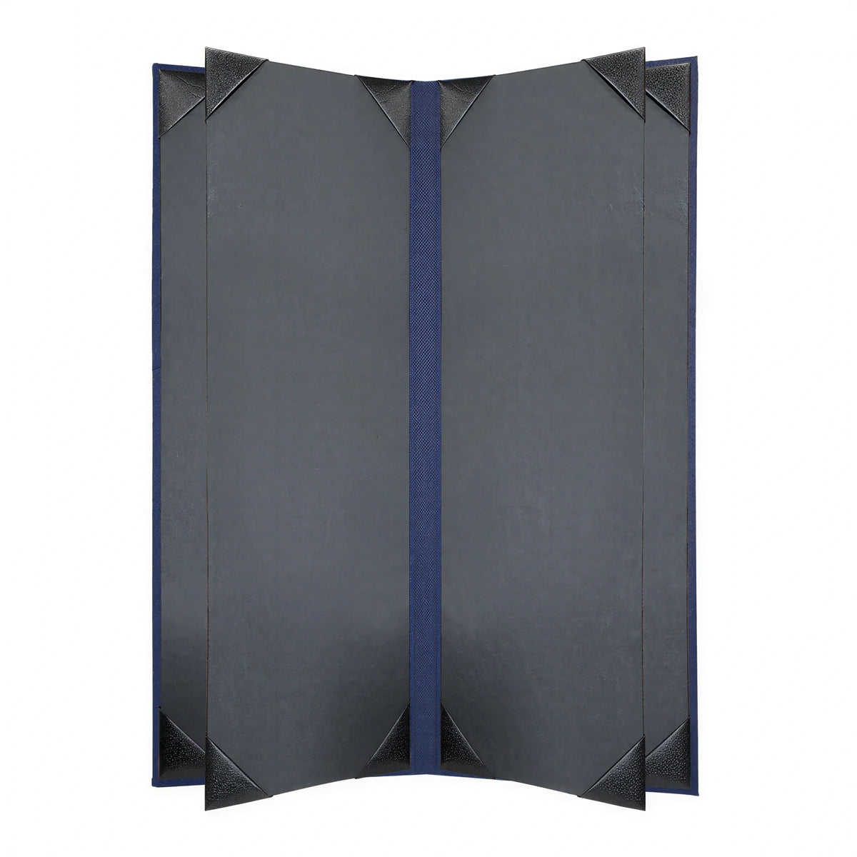 Risch LINEN-6V 4.25X11 Vinyl Hardback 6-View Menu Cover, 4-1/4 x 11 in, Booklet Case of 25