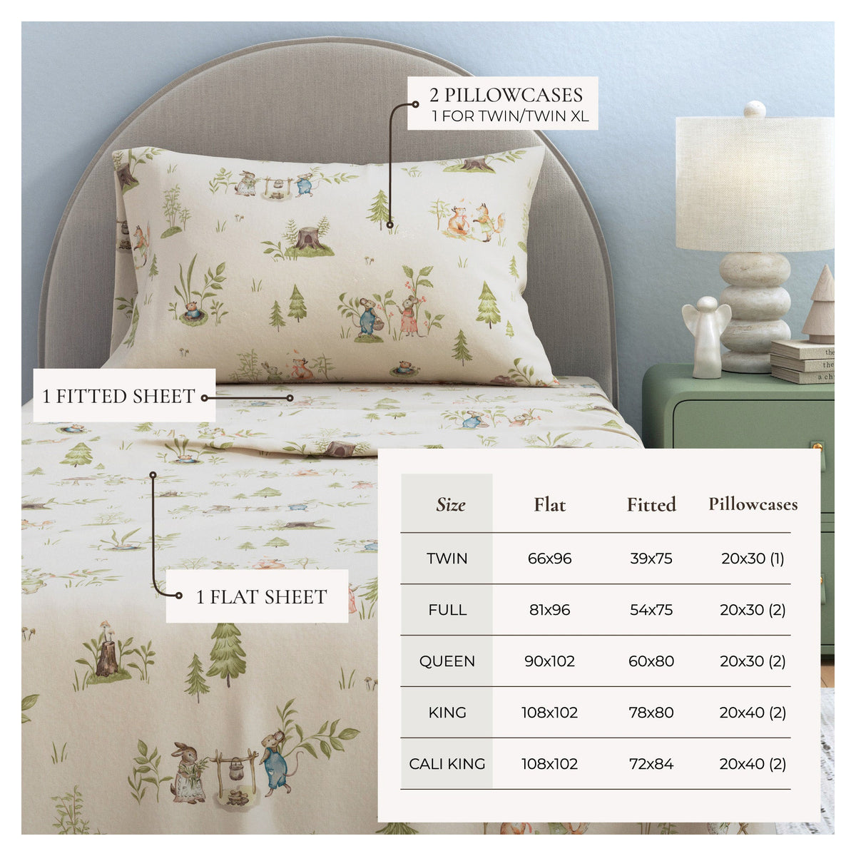 Turkish Cotton Flannel Sheet Set - Kids' Christmas Collection