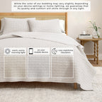100% Cotton Honeycomb Waffle Garment Washed Quilt Set - Genevieve Collection