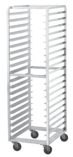 Advance Tabco CFL20 Front-Load Aluminum Roll-In Oven Rack, 20-Pan Capacity, 18 x 26-Inch Pans, 4-Inch Casters