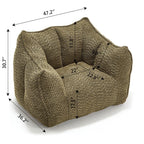 Chenille Arm Chair with Highly Resilient Foam - Multiple Colors
