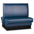 JustChair JBD-USP-48-GR1/COM Double Upholstered Restaurant Booth, 48"H, Stitched-Welt Back, Lumbar Support, Custom Length