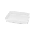 Steelite Delfin, Supermarket DFBRC1210LT020 Rectangular Melamine Bowl, 3.25 qt, 12"W x 10"D x 2"H, Linen White