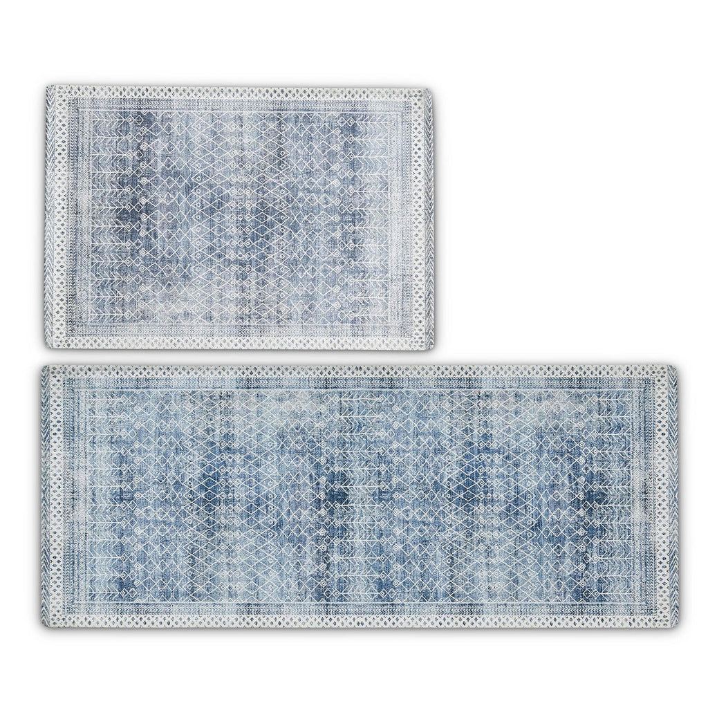 Distressed Moroccan Machine Washable Accent Area Rug & Runner 2 Pack - Neve Collection
