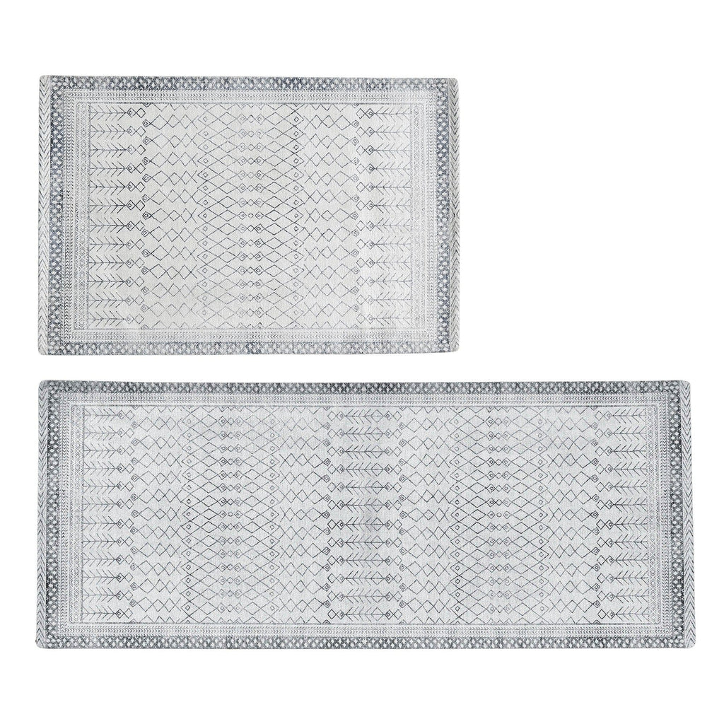 Distressed Moroccan Machine Washable Accent Area Rug & Runner 2 Pack - Neve Collection