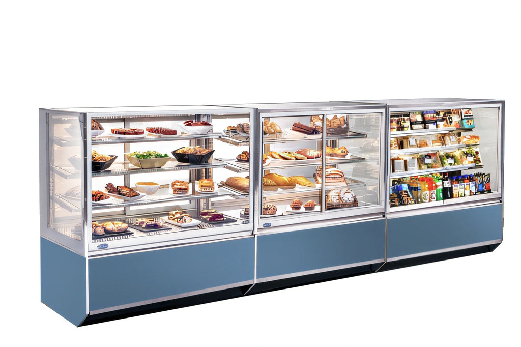 Federal Industries Italian Glass Series ITH6034-B18 60-Inch Full-Service Heated Food Display Case, 2 Adjustable Shelves, LED Lighting