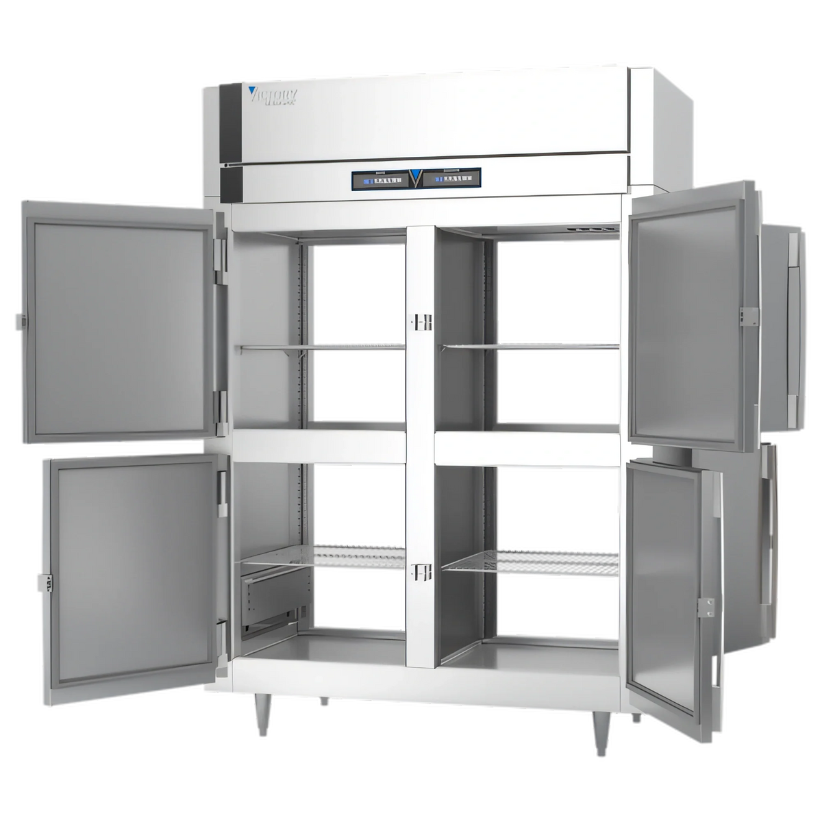Victory Refrigeration UltraSpec™ HRSA-2D-S1-EW-PT-HD-HC Extra-Wide Dual-Temperature Pass-Thru Warmer/Refrigerator Cabinet, 2-Section, Stainless Steel