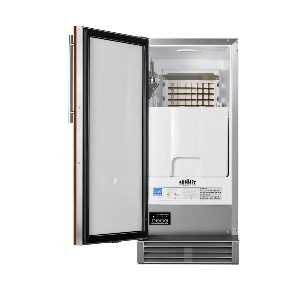 Summit Commercial Summit Appliance BIM44GCSSIF Commercial Built-In/Freestanding Full-Size Dice Ice Machine, 25 lb Bin, Stainless Steel