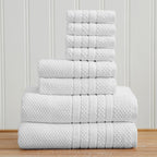 100% Cotton Checkered Jacquard Bath Towel Set - Giuliana Collection