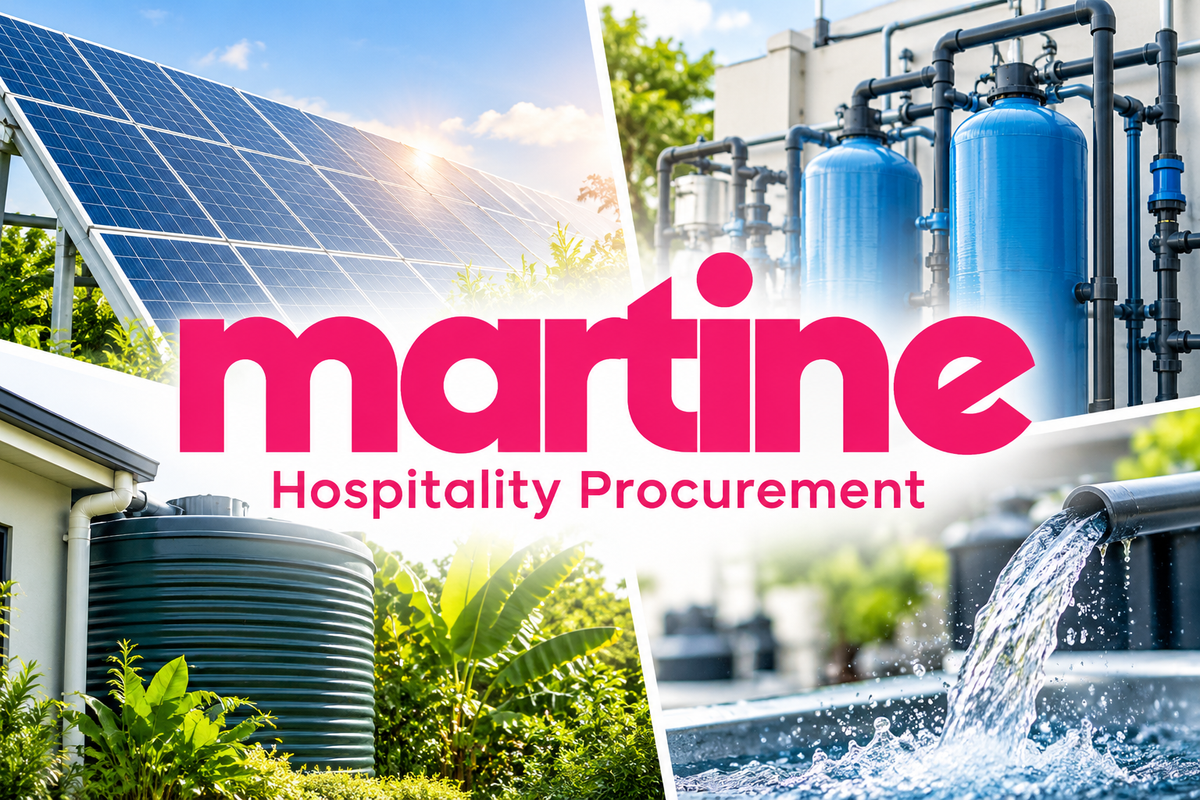 Martine Hospitality Procurement sustainability systems collage