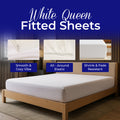White microfiber fitted sheet