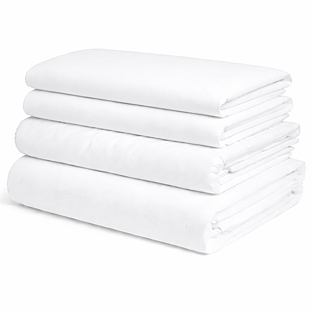 White microfiber sheet set