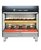 Alto-Shaam Halo Heat HSM-36/2S/T 36-Inch Countertop Self-Service Heated Shelf Merchandiser, 2 Shelves, LED Lighting, Thermostatic Controls