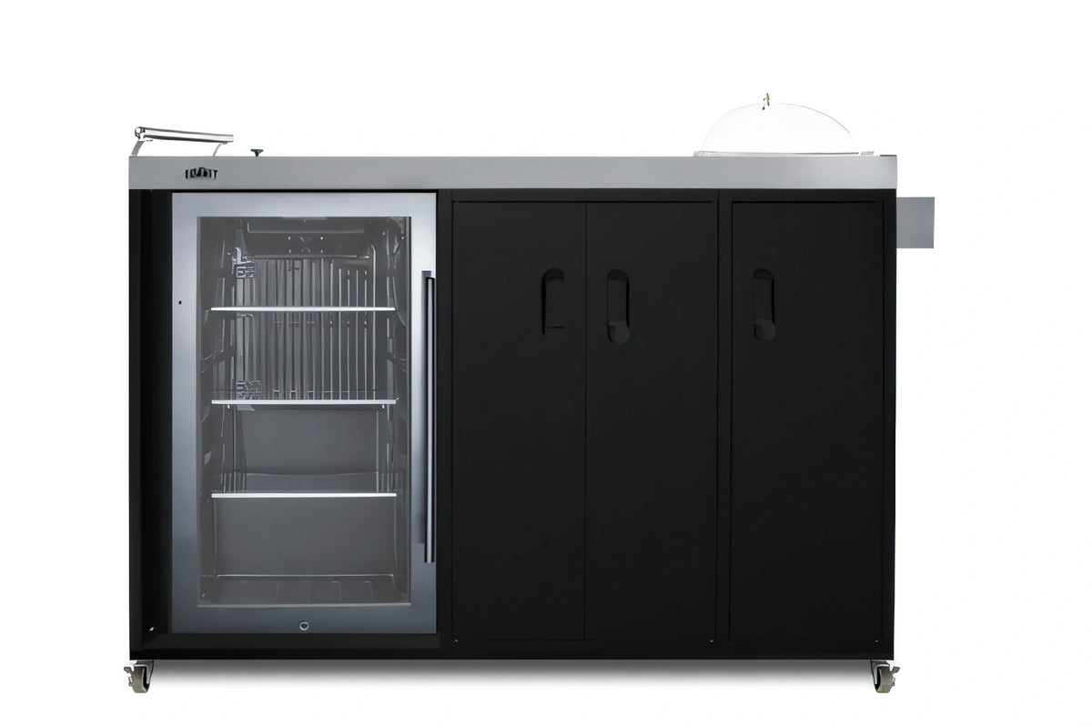 Summit Appliance CARTOS54RG 58-Inch Portable Outdoor Kitchenette with Glass Door Refrigerator and Sink