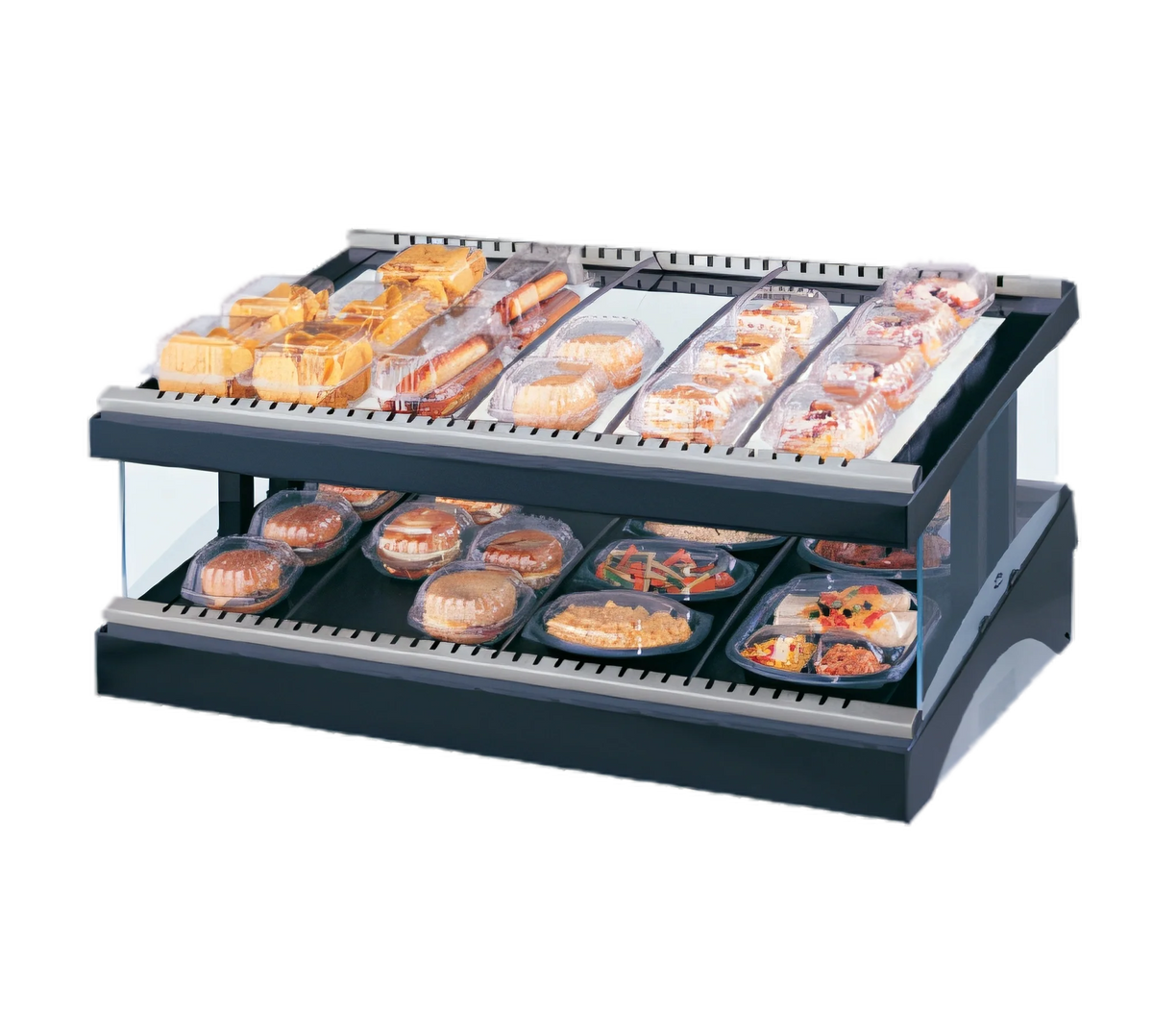 Hatco Glo-Ray® GR3SDS-39 39-Inch Slanted Countertop Hot Food Display Warmer with Heated Glass Shelf, Adjustable Thermostat and LED Lighting