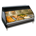 Alto-Shaam Halo Heat ED3-48 48-Inch Countertop Full-Service Heated Display Case, 3 Pan Sections, Curved Glass, Dual-Zone Heat, LED Lighting