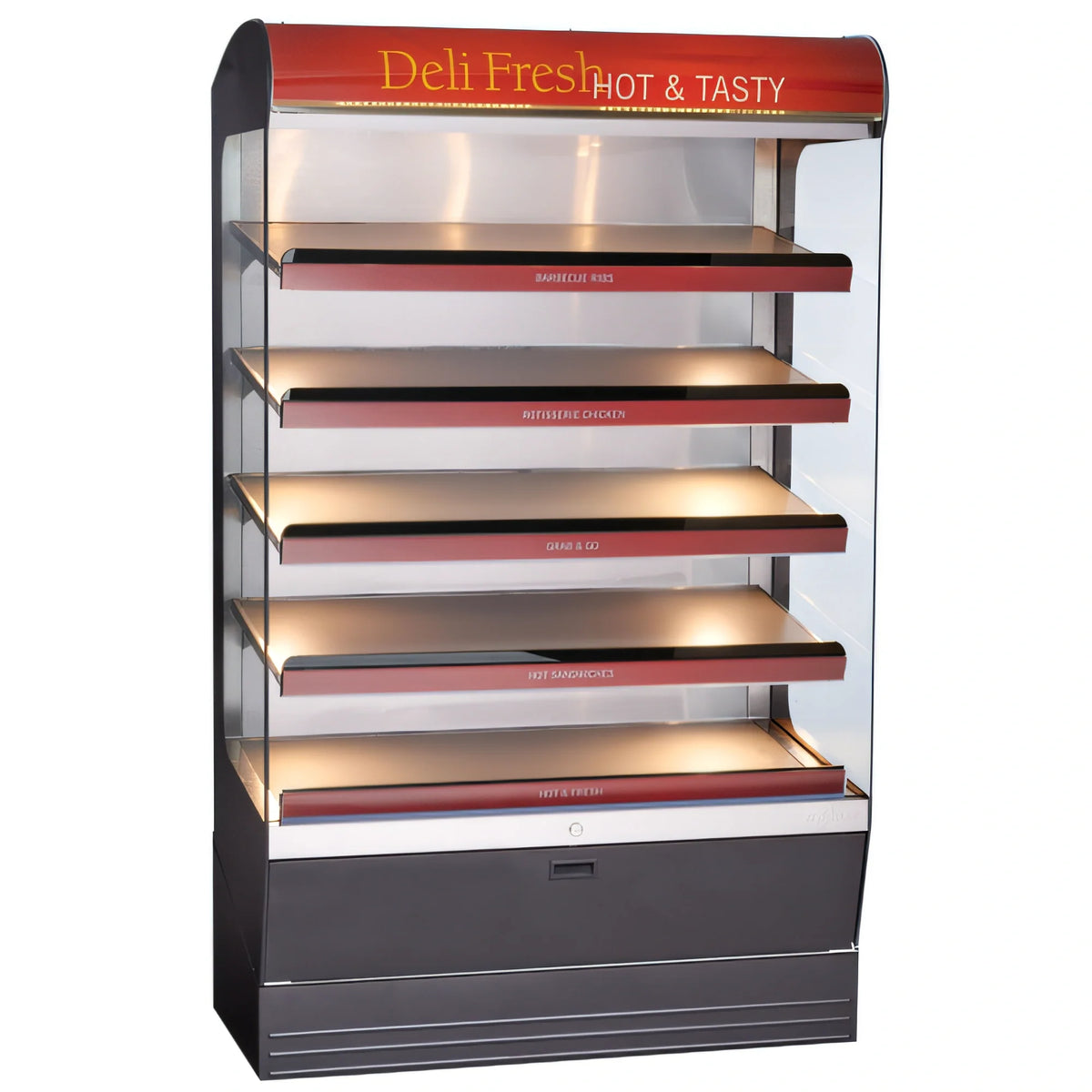 Alto-Shaam Halo Heat HSM-48/5S/T Self-Service Heated Shelf Merchandiser, 48-Inch Floor Model, 5 Shelves, LED Lighting