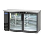 Arctic Air ABB60G Two-Section Glass Door Back Bar Refrigerator, 61-Inch, 16.7 Cu. Ft., Black, Side-Mounted Self-Contained