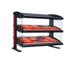 Hatco Spot On® HZMH-30D Countertop Dual-Shelf Heated Zone Merchandiser, Thermostatic Infrared Heat, LED Lighting, Designer Black
