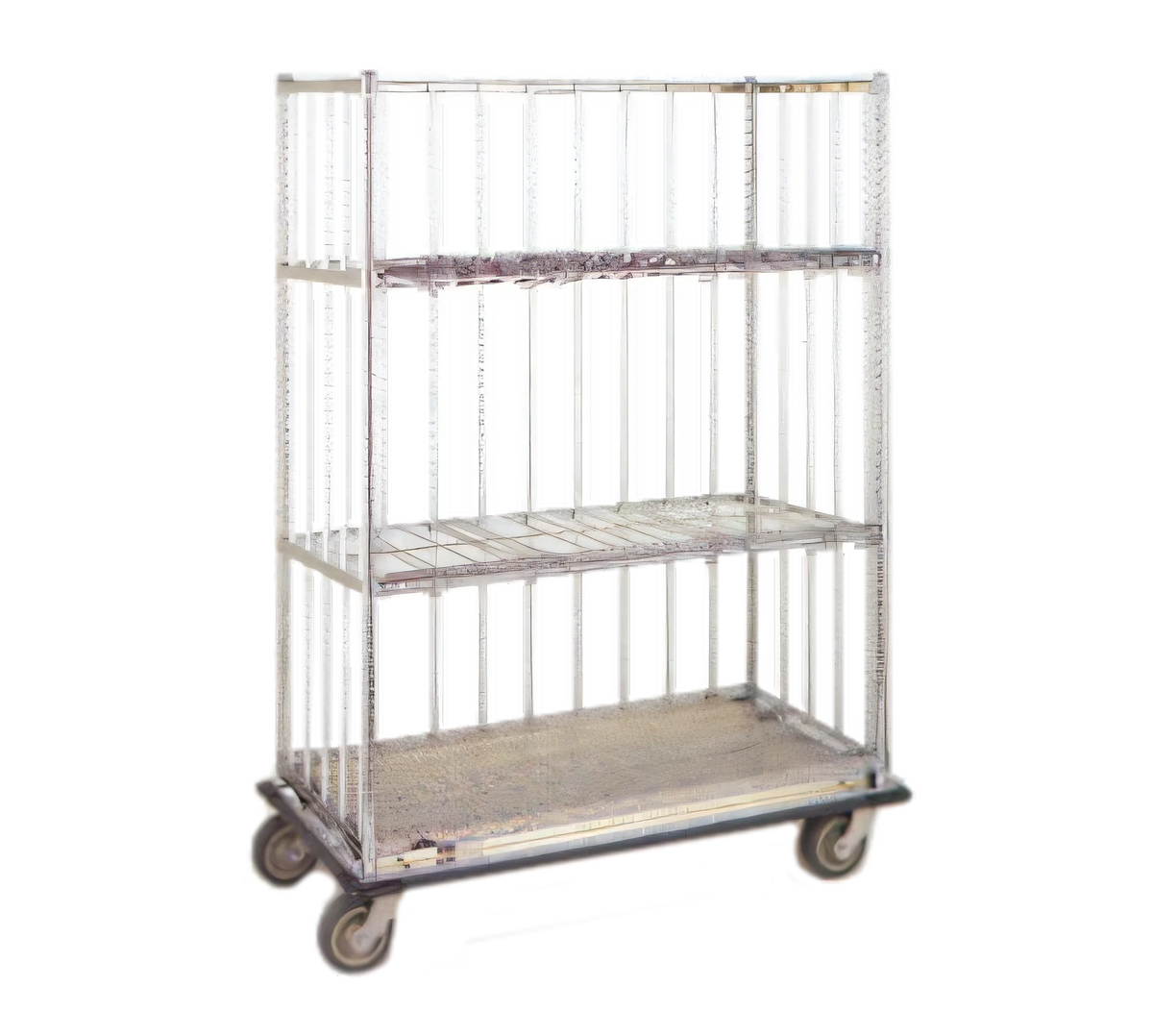 Metro Super Erecta CLTS2460C Convertible Linen Truck, Open Wire, 3-Sided Top Frame, 60"W x 24"D x 70"H, Chrome