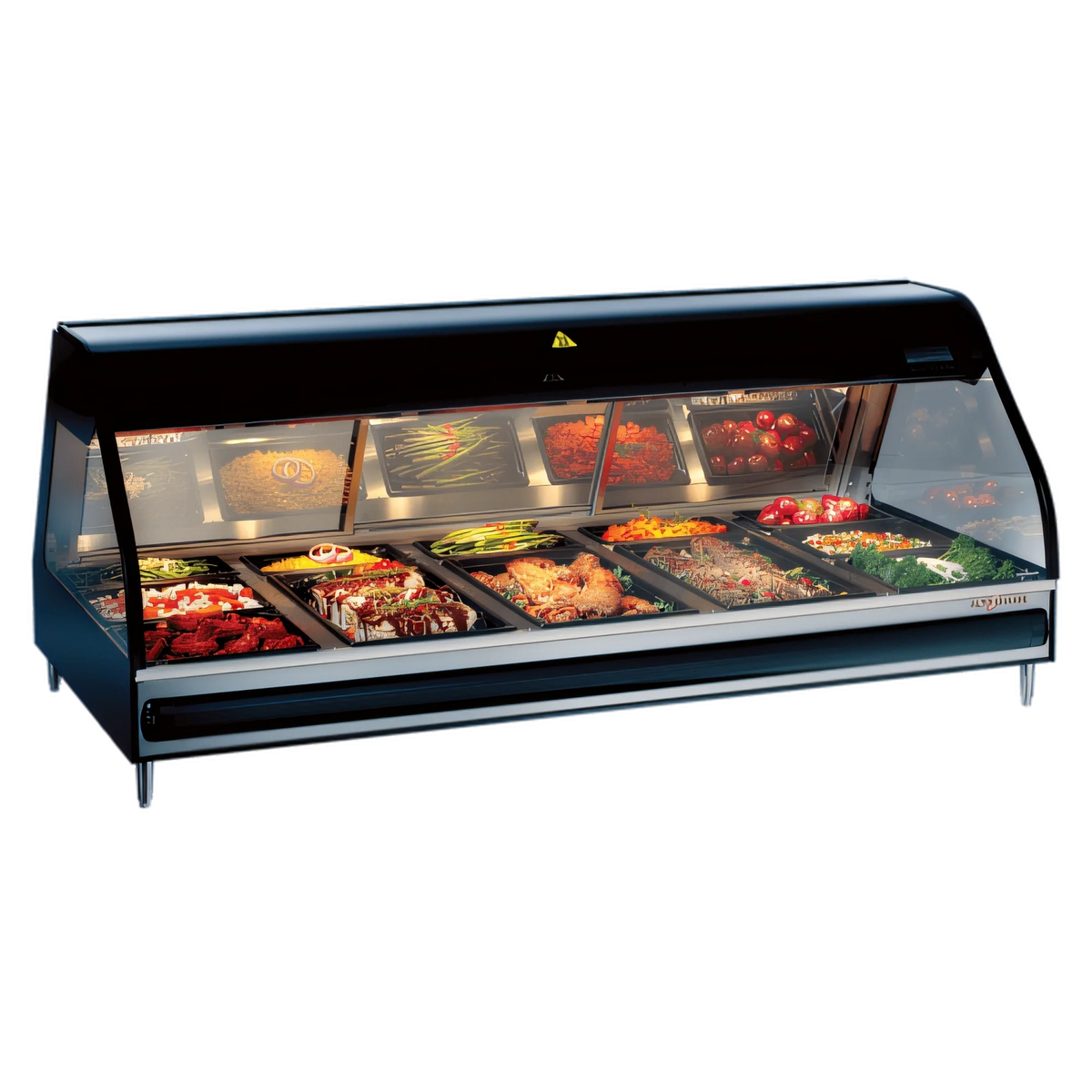 Alto-Shaam Halo Heat ED3-72 72-Inch Countertop Full-Service Heated Display Case with Curved Glass, Dual Heat Zones, LED Lighting