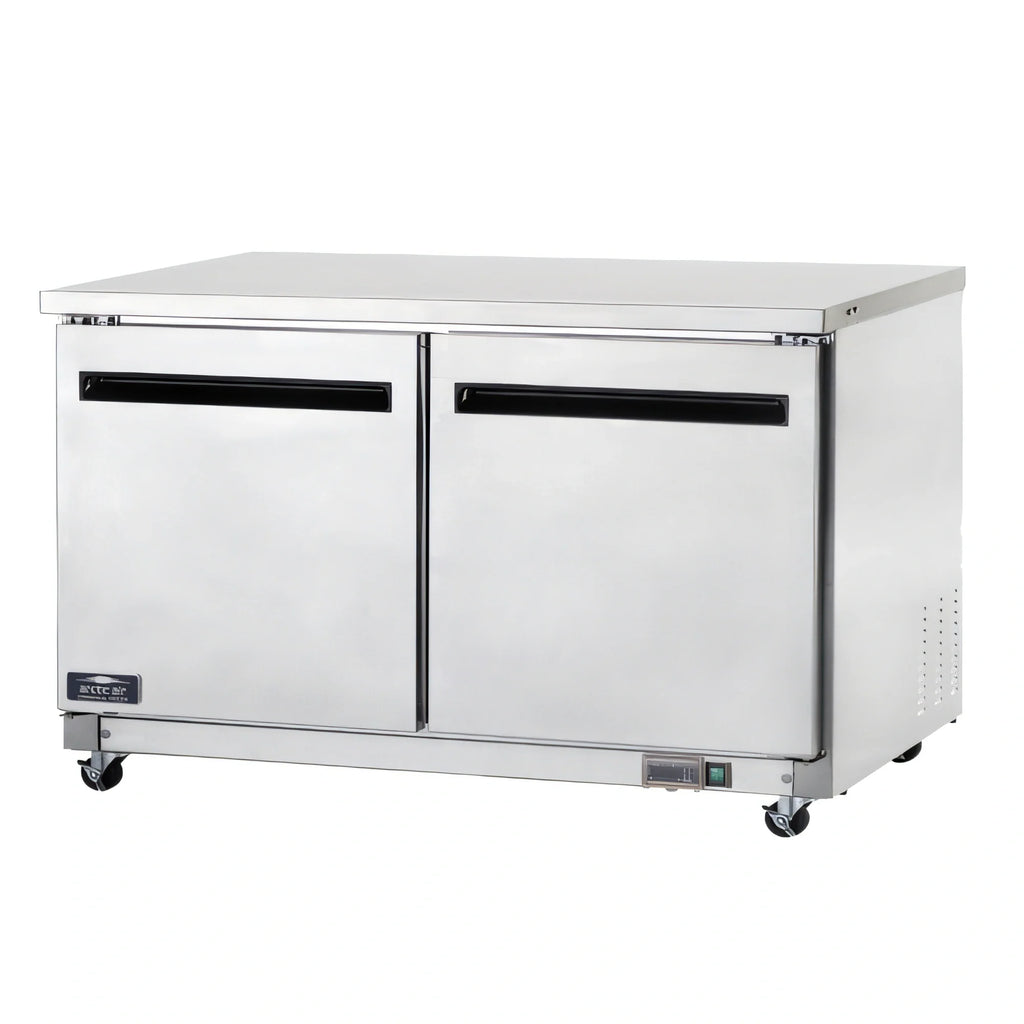 Arctic Air AUC60F Two-Door Undercounter Worktop Freezer, 61-1/4 in., 15.5 cu. ft., Stainless Steel, Self-Contained R290