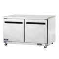 Arctic Air AUC60F Two-Door Undercounter Worktop Freezer, 61-1/4 in., 15.5 cu. ft., Stainless Steel, Self-Contained R290