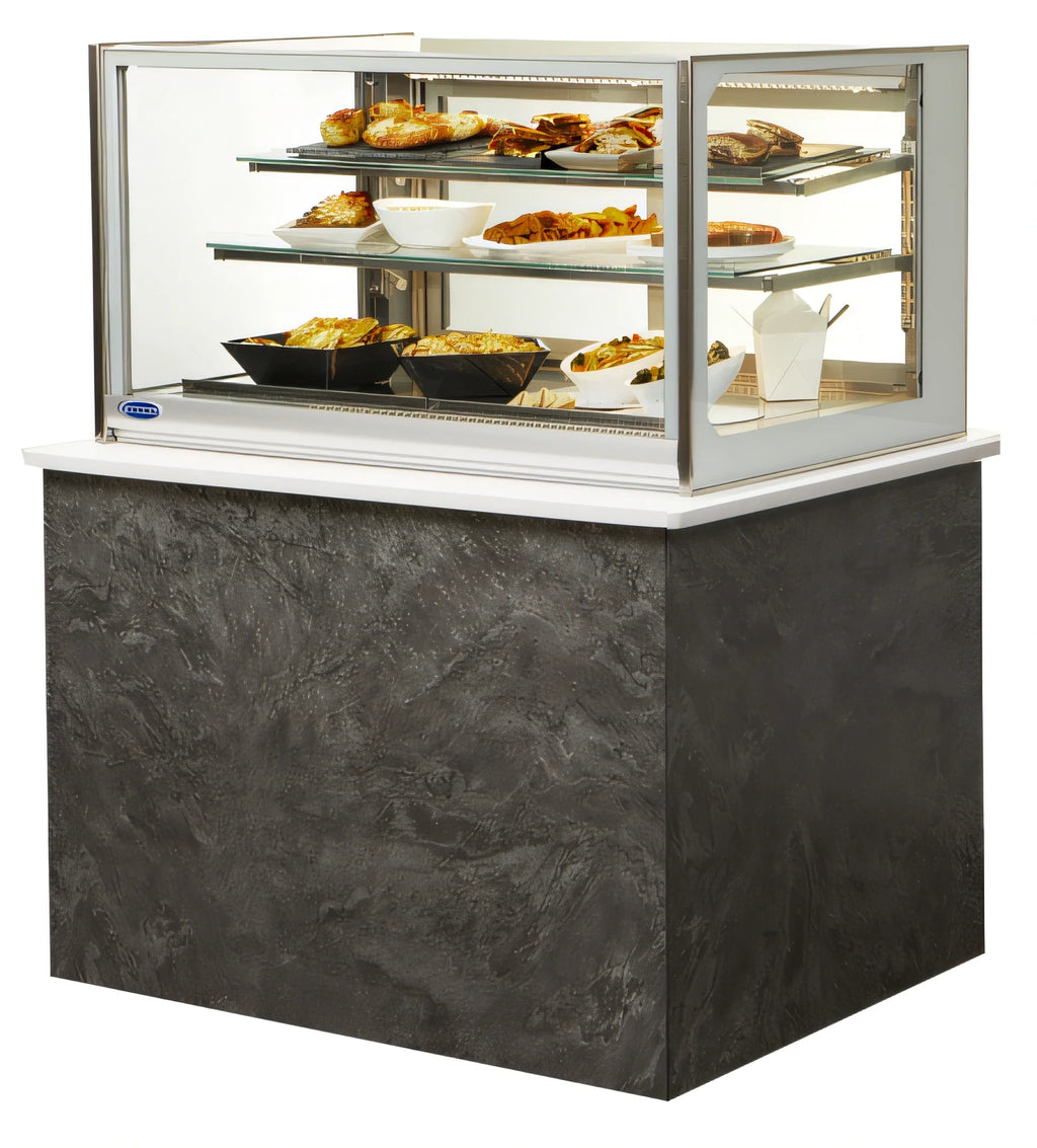 Federal Industries Italian Glass Series ITH3634 36-Inch Heated Drop-In Counter Display Case with Tempered Glass, LED Lighting and Stainless Steel