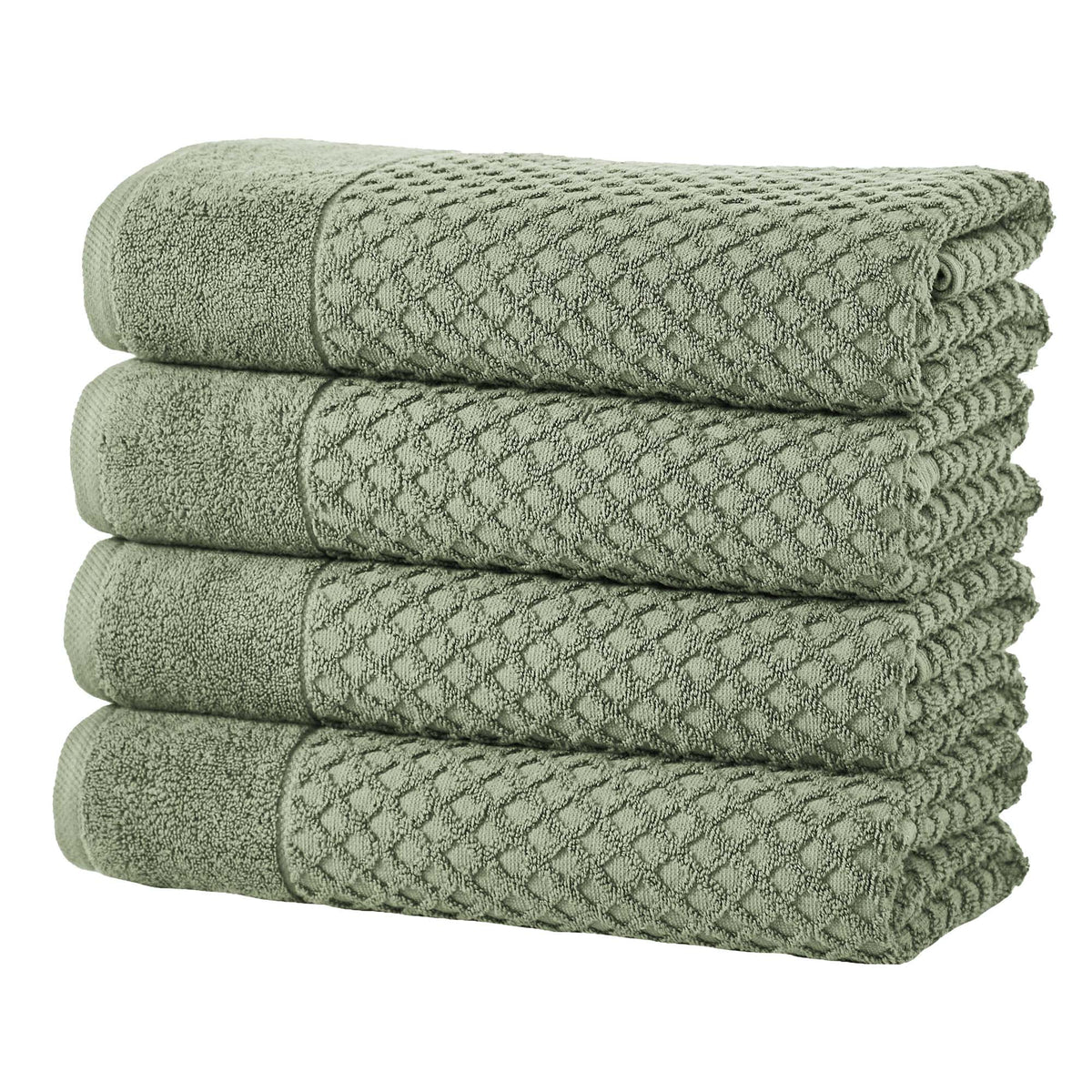 Cotton Diamond Waffle Weave Bath Towel Set - Grayson Collection