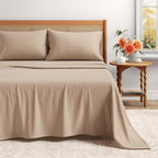 Turkish Cotton Flannel Sheet Set - Plaid & Stripe Collection