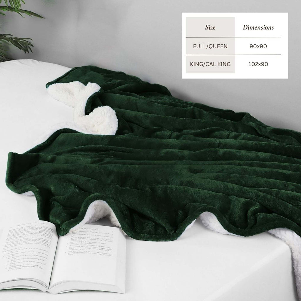 Velvet Plush Sherpa Bed Blanket - Sherpa Fleece Collection