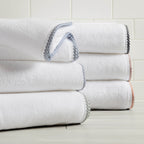 Cotton Border-Stitched 6-Piece Towel Set - Valery Collection