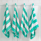Cotton Velour Cabana Stripe Beach Towel - Novia Collection.