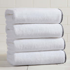 Cotton Border-Stitched 6-Piece Towel Set - Valery Collection