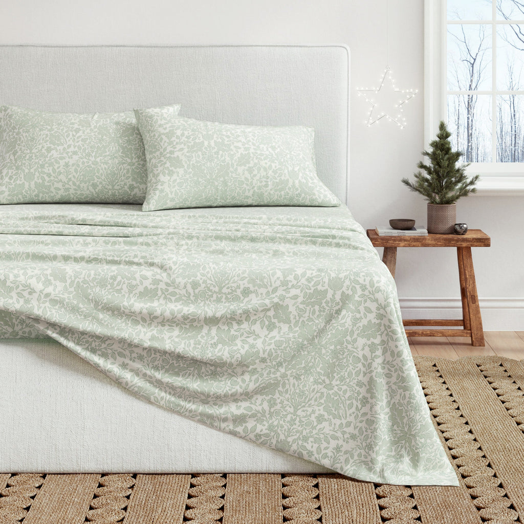 Turkish Cotton Flannel Sheet Set - Winter Floral Collection