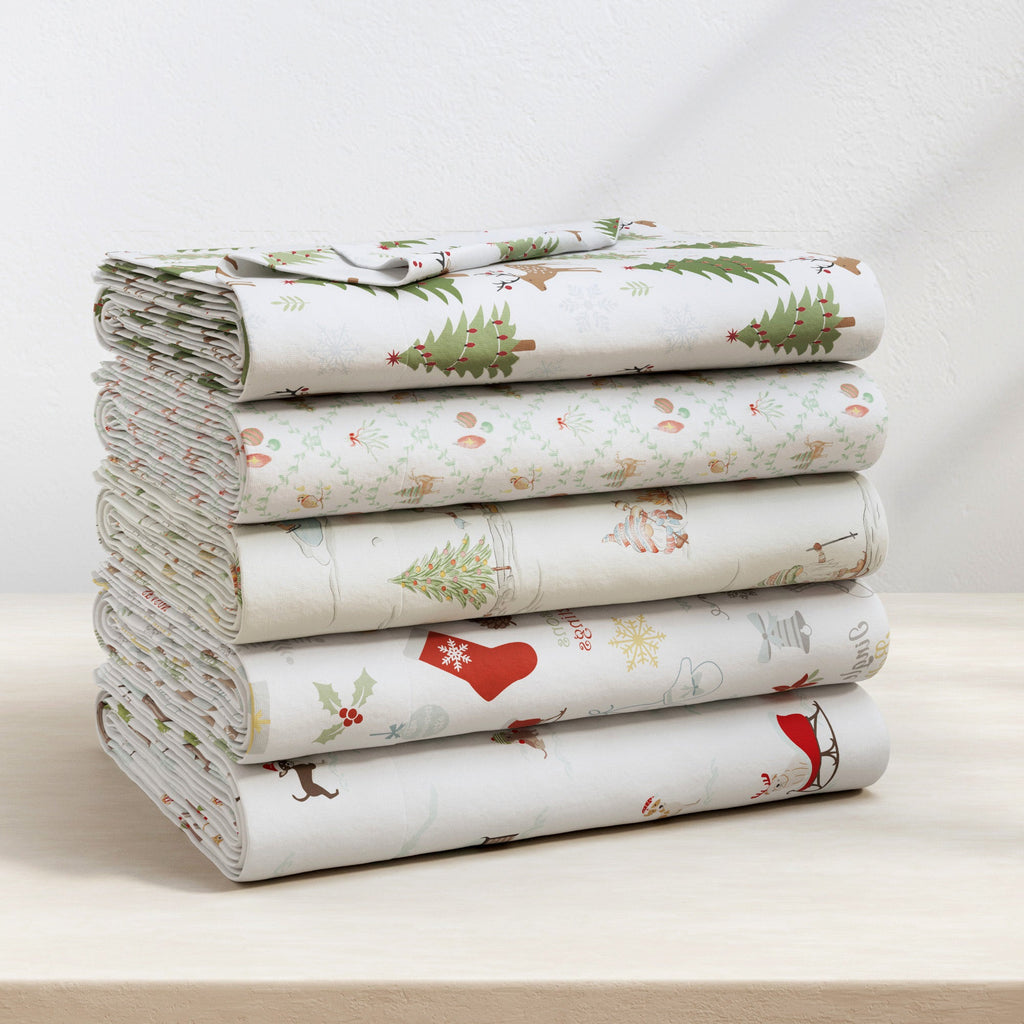 Turkish Cotton Flannel Sheet Set - Elevated Holiday Collection