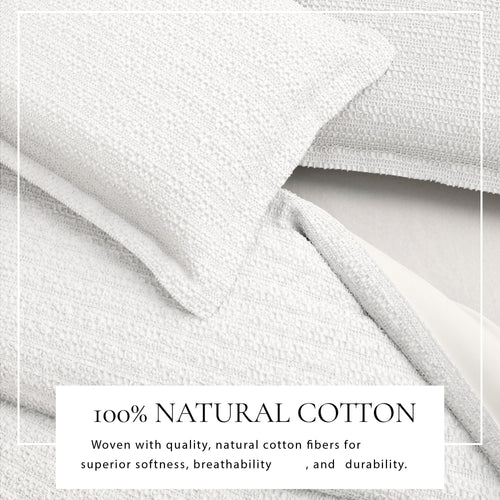 100% Cotton Honeycomb Waffle Duvet Set - Mattea Collection