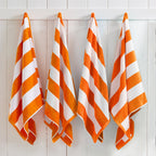 Cotton Velour Cabana Stripe Beach Towel - Novia Collection.